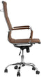Feel Furniture Luxe Bureaustoel - Hoge Rugleuning - Cognac Zilver