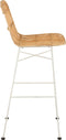 J-Line Barstoel Ema Rotan/Metaal Naturel/Wit