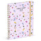 Lannoo Graphics 2025 jaaragenda/familie-agenda - 180 x 240mm - met metalen spiraal - reeks: Flowers bouquet - design: FLOWERS LILAC