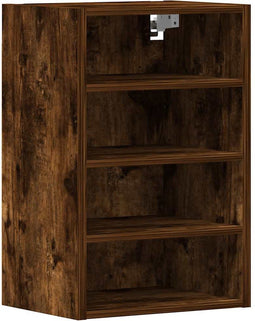 vidaXL - Hangkast - 40x29,5x60 - cm - bewerkt - hout - gerookt - eikenkleurig