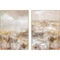 Schilderij Home ESPRIT Gouden Licht Roze Abstract 103 x 4,5 x 143 cm (2 Stuks)