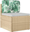 vidaXL - Kussen - voor - Rugleuning - met - Bladpatroon - 60x40x12 - cm - Oxford - Stof