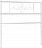 vidaXL - Hoofdbord - 80 - cm - metaal - wit
