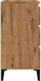 vidaXL - Dressoir - 60x35x70 - cm - bewerkt - hout - artisanaal - eikenkleur