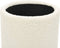 vidaXL - Hocker - met - opbergruimte - rond - fleece - wit