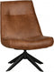 WOOOD Skyler Draaibare Fauteuil - Kunstleer - Cognac - 94x67x85