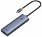 Baseus UltraJoy 6-Port - Dockingstation - 6x USB 3.2 en Ethernet 1Gbps - Grijs