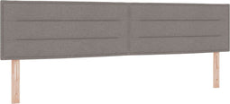 vidaXL - Hoofdbord - met - lijnenontwerp - - - Taupe - - - 200 - cm - - - Stof