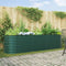 vidaXL - Tuinverhoging - Bed - Groen - 320x80x81 - cm - Gegalvaniseerd - Staal
