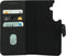 Mobiparts - Leather 2 in 1 Wallet Case - Uitneembare backcover en ruimte voor pasjes - Zwart