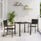 vidaXL - Stapelbare - Tuinmeubels - met - Kussens - - - 2 - Delige - Set - in - Zwart - Poly - Riet