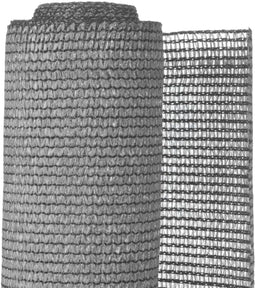 Nature - Schermgaas - 1,5 x 5m - grijs - met bevestiging-set