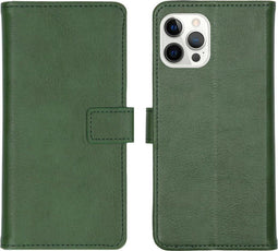 iMoshion Hoesje Geschikt voor iPhone 12 Pro Max Hoesje Met Pasjeshouder - iMoshion Luxe Bookcase - Groen