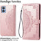 iMoshion Hoesje Geschikt voor Motorola Moto E22 Hoesje Met Pasjeshouder - iMoshion Mandala Bookcase - Rosé Goud