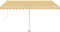 vidaXL - Luifel - automatisch - met - LED - en - windsensor - 450x350 - cm - geel - wit