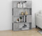 vidaXL-Boekenkast/kamerscherm-80x24x124,5-cm-spaanplaat-betongrijs