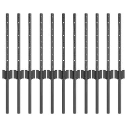 vidaXL - Hekpalen - 11 - stuks - U-kanaal - Grijs - 40 - cm - Staal