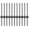vidaXL - Hekpalen - 11 - stuks - U-kanaal - Grijs - 40 - cm - Staal