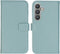 Selencia Samsung Galaxy S24 - Echt Lederen Bookcase - 3 Pashouders - Air Blue