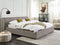 LINARDS - Bed - Grijs - 180 x 200 cm - Polyester