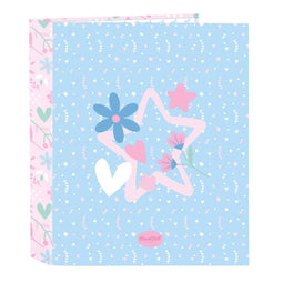 Ringmap BlackFit8 Smile Blauw Roze A4 27 x 33 x 6 cm
