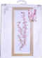 Thea Gouverneur - Borduurpakket met telpatroon - 481 - Voorgesorteerde DMC Garens - Japanse Bloesem - Linnen - 80 cm x 27 cm - DIY Kit