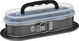 5Five Cakevorm met deksel 15x34x9cm - Binnenmaat 30x11cm - Grijs