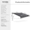 tectake® Ornella - Zonnescherm met Knikarm - 250 x 200 cm - Waterafstotend - Donkergrijs