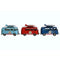 Decoratieve figuren Home ESPRIT Rood Hemelsblauw Marineblauw 27 x 10 x 16 cm (3 Stuks)