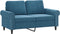 vidaXL - Tweezitsbank - 120 - cm - fluweel - blauw