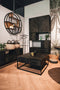 HSM Collection Salontafel Verona 80cm Zwart Mangohout/Ijzer