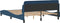 vidaXL - Bedframe - met - hoofdeinde - zonder - matras - 160x200 - cm - stof - blauw