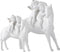 J-Line decoratie Paard + 2 Engelen - polyresin - wit/zilver - large