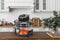 LUND Professional heteluchtoven 12 + 5L - Halogeen oven - 1400W - 9-delige accessoires set - Zwart Grijs