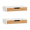SoBuy Wandregal-Set - Ladekast - Wit - 1 Lade - 1 Plank - 24x40x8 cm | FRG92-WNX2