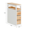SoBuy BZR54-III-WN - Slim Badkamerkast - 3 Lades - 65x23x82 cm