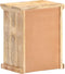 vidaXL - Nachtkastje - 40x30x50 - cm - massief - mangohout - en - natuurlijk - riet