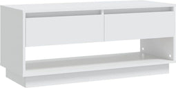 vidaXL - Tv-meubel - 102x41x44 - cm - bewerkt - hout - wit