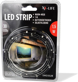 X4-LIFE 701501 LED-strip complete set Met batterijbox 4.5 V 1 m Warmwit 1 stuk(s)