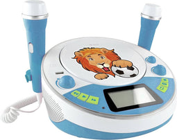 X4 Tech Bobby Joey Jam Box Kinder CD-speler Bluetooth, AUX, CD, USB, SD Incl. karaoke-functie, Incl. microfoon Blauw