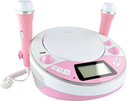 X4 Tech Bobby Joey Jam Box Kinder CD-speler Bluetooth, AUX, CD, USB, SD Incl. karaoke-functie, Incl. microfoon Roze