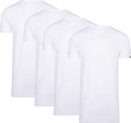 Cappuccino Italia - 4-Pack T-shirts Ronde Hals - Katoen Normale Pasvorm - Wit (4 stuks)