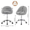 Woltu Bureaustoel Ergonomisch - Met Wielen, Draaibaar, Linnen Bekleding Grijs - Metalen Frame, 10 cm