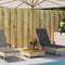 vidaXL - Parasolvoetbedekking - 70x70x25 - cm - poly - rattan - acaciahout - beige