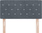 vidaXL - Hoofdbord - met - Kristalknoop - Vast - Donkergrijs - 90 - cm - Velvet