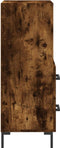 vidaXL - Dressoir - 34,5x34x90 - cm - bewerkt - hout - gerookt - eiken