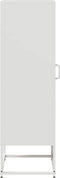vidaXL - Hoge - kast - 36x39x123 - cm - koudgewalst - staal - wit