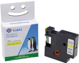 Labeltape G&G BB-D-G-D1-45018 Compatibel vervangt DYMO 45018 Tapekleur: Geel Tekstkleur: Zwart 12 mm 7 m