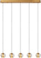 Lucide DILENKO - Hanglamp - 5x3,5W Dimbaar 2700K - Mat Goud / Messing