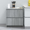 vidaXL - Dressoir - 70x41x75 - cm - bewerkt - hout - grijs - sonoma - eikenkleurig